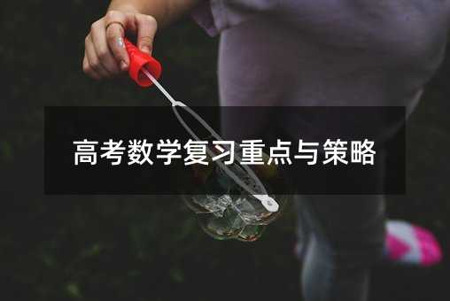 高考數學復習重點與策略