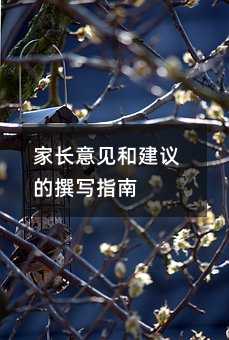 家長意見和建議的撰寫指南