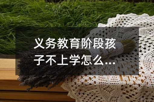 義務(wù)教育階段孩子不上學(xué)怎么辦?