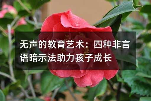 無(wú)聲的教育藝術(shù):四種非言語(yǔ)暗示法助力孩子成長(zhǎng)