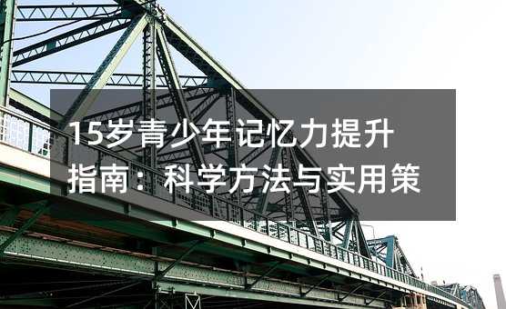 15歲青少年記憶力提升指南:科學方法與實用策略