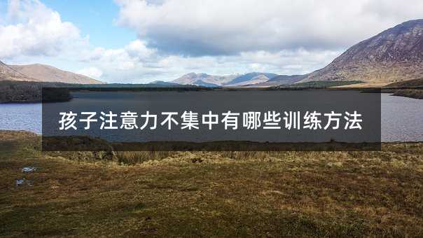 孩子注意力不集中有哪些訓練方法
