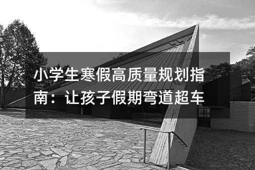 小學生寒假高質量規劃指南:讓孩子假期彎道超車