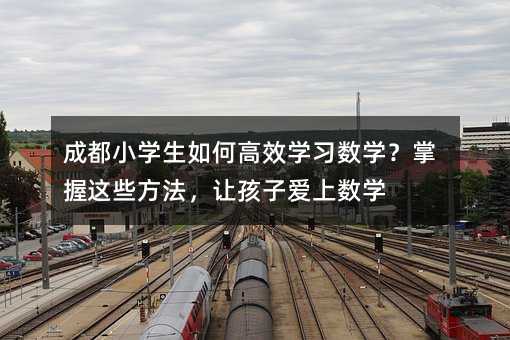 成都小學生如何高效學習數學?掌握這些方法,讓孩子愛上數學