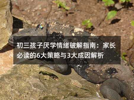 初三孩子厭學(xué)情緒破解指南:家長必讀的6大策略與3大成因解析