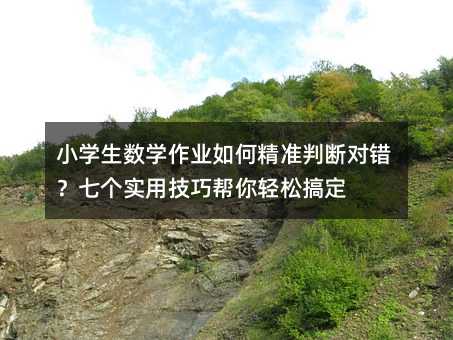 小學生數學作業如何精準判斷對錯?七個實用技巧幫你輕松搞定