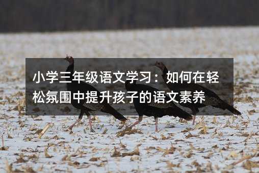 小學(xué)三年級語文學(xué)習(xí):如何在輕松氛圍中提升孩子的語文素養(yǎng)