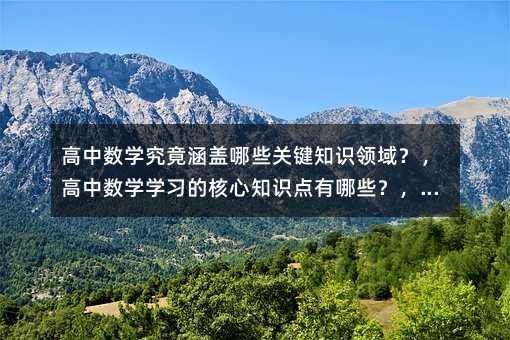 高中數(shù)學(xué)究竟涵蓋哪些關(guān)鍵知識(shí)領(lǐng)域?,高中數(shù)學(xué)學(xué)習(xí)的核心知識(shí)點(diǎn)有哪些?,高中數(shù)學(xué)都需掌握哪些重要知識(shí)?,高中數(shù)學(xué)到底學(xué)哪些基礎(chǔ)與重點(diǎn)知識(shí)?,高中數(shù)學(xué)涉及的主要知識(shí)范疇是啥?