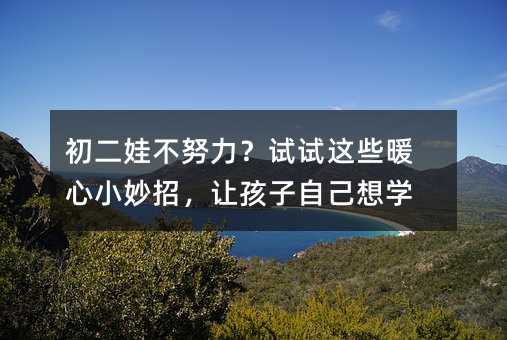 初二娃不努力?試試這些暖心小妙招,讓孩子自己想學(xué)