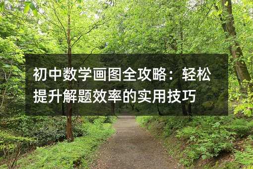 初中數學畫圖全攻略:輕松提升解題效率的實用技巧