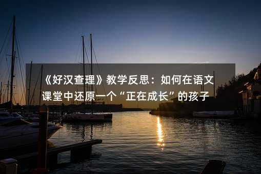《好漢查理》教學反思:如何在語文課堂中還原一個“正在成長”的孩子