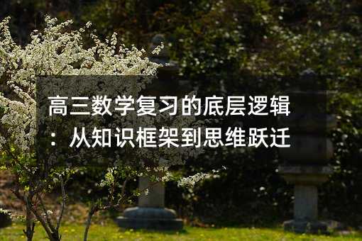 高三數(shù)學復習的底層邏輯:從知識框架到思維躍遷