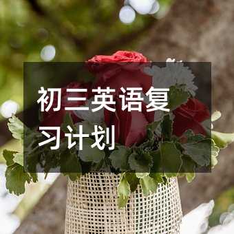 初三英語復習計劃