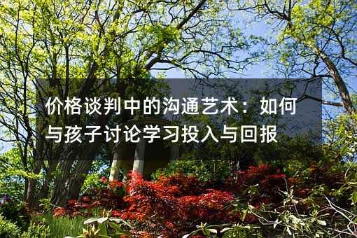 價格談判中的溝通藝術:如何與孩子討論學習投入與回報
