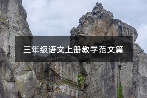 三年級語文上冊教學范文篇