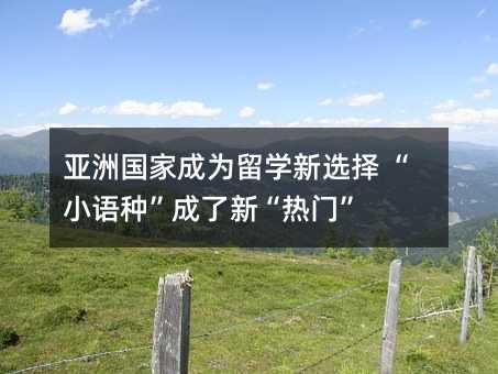 亞洲國(guó)家成為留學(xué)新選擇 “小語(yǔ)種”成了新“熱門(mén)”