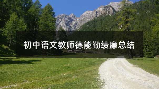 初中語文教師德能勤績廉總結(jié)