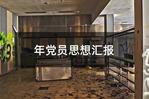 年黨員思想?yún)R報(bào)