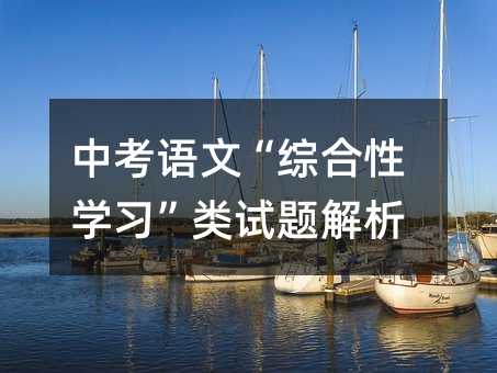 中考語文“綜合性學習”類試題解析