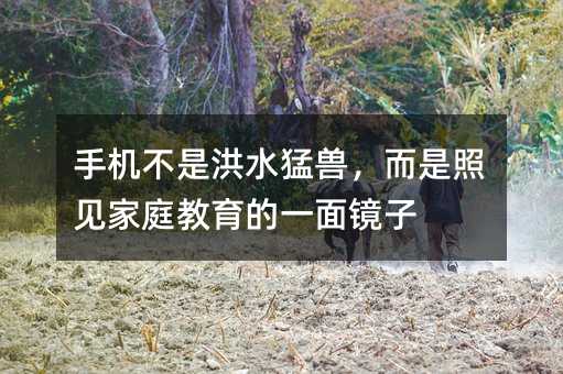 手機不是洪水猛獸,而是照見家庭教育的一面鏡子