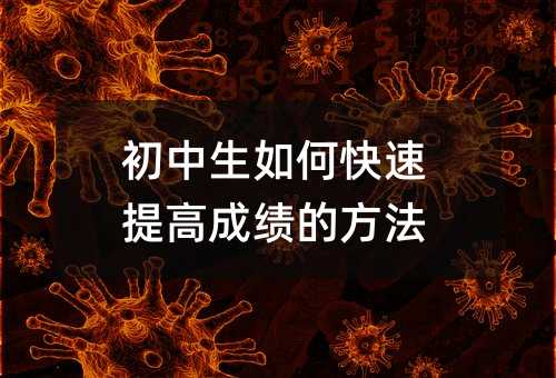 初中生如何快速提高成績的方法