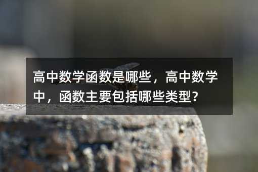 高中數(shù)學(xué)函數(shù)是哪些,高中數(shù)學(xué)中,函數(shù)主要包括哪些類型?