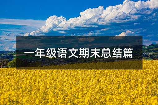 һ�꼉�Z����ĩ���Yƪ